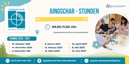 Jungscharstunden 2026/2027 / Pfarre Unterwaltersdorf Jungscharstunden 2026/2027